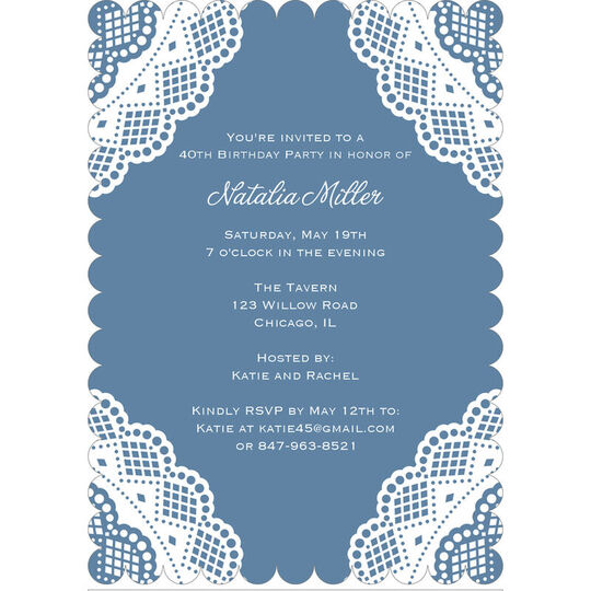 Wedgewood Vintage Lace Invitations